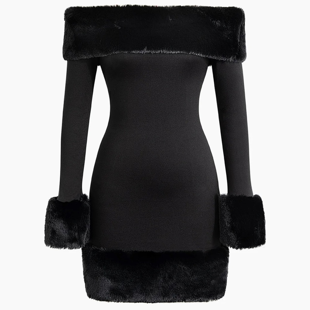 Faux Fur Dress